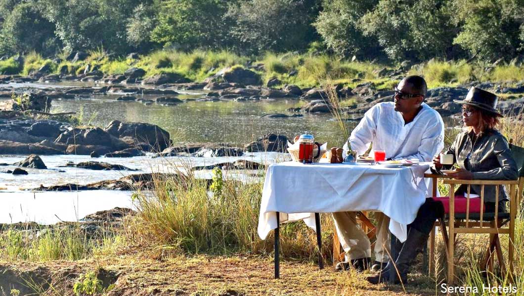 Outdoor Breakfast by the Hippo Pool - Serena Hotels